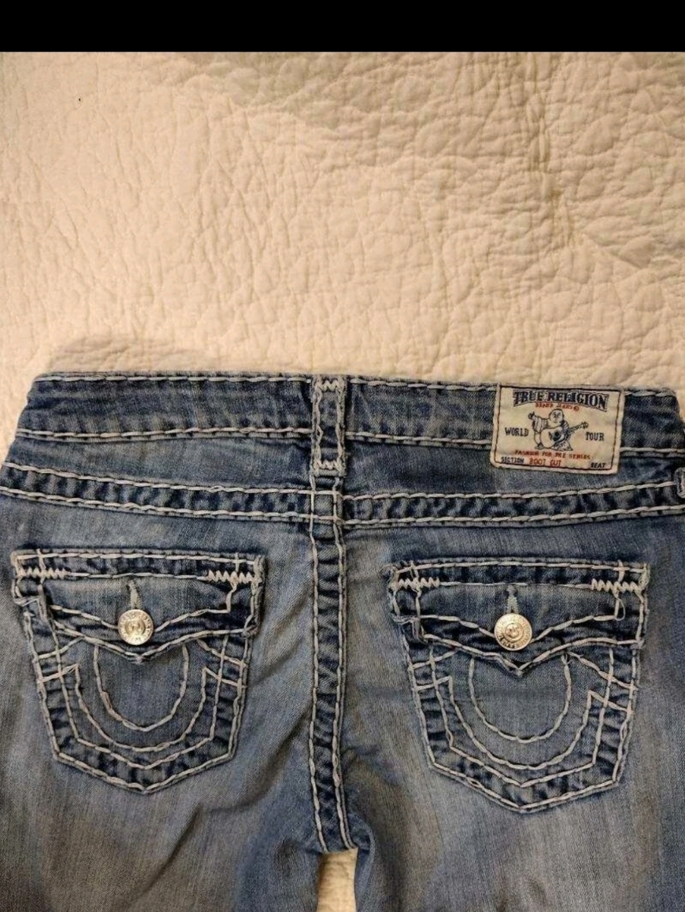 True Religion Women’s Light Wash Bootcut Jeans